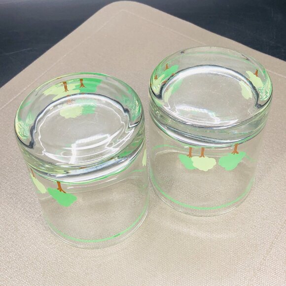 Vintage Green Tree Whiskey Lowball Glass Tumbler- Set of 2 :Novelty Barware - Picture 8 of 10